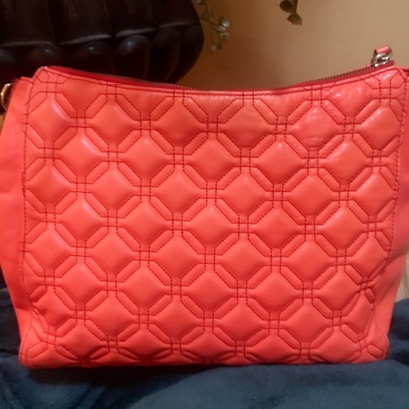 COPY Kate spade Orange Geometric Quilted Purse - Picture 3 of 17